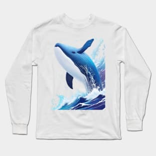 majestic whale in painting style. Long Sleeve T-Shirt